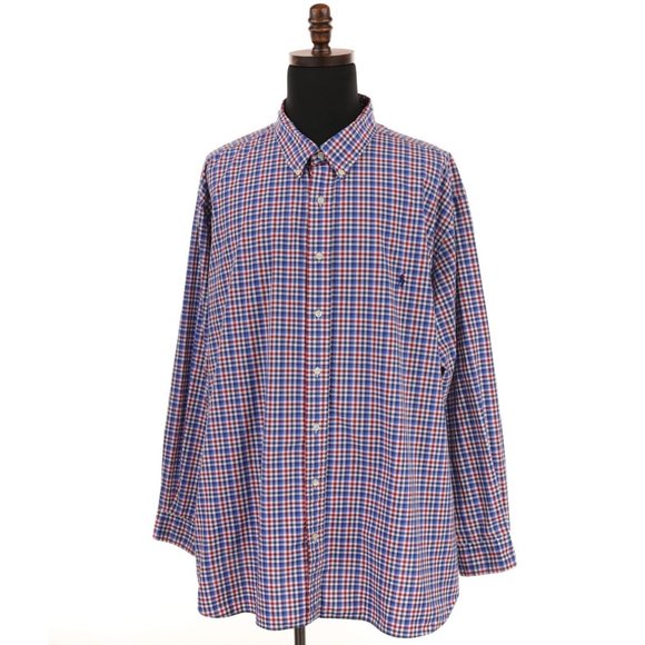Ralph Lauren Other - Ralph Lauren Shirt Men's 4XB Big Red Blue White Checks Button Down Recent